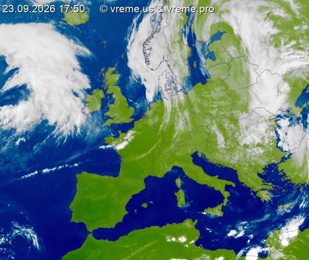 Oblačnost Evropa