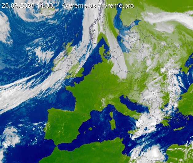 Oblačnost Evropa