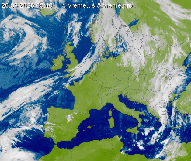 Oblačnost Evropa