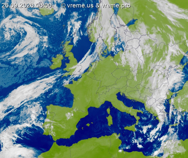 Oblačnost Evropa