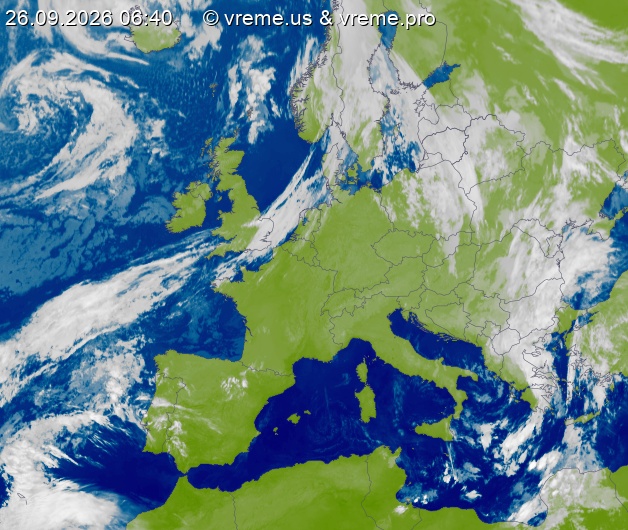 Oblačnost Evropa