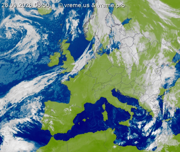 Oblačnost Evropa