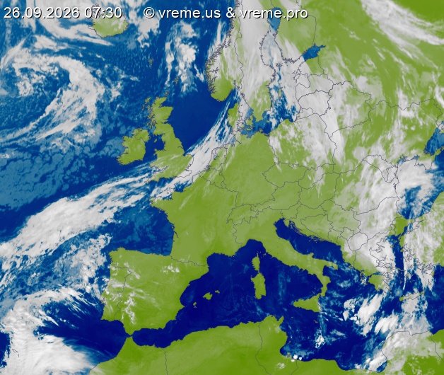 Oblačnost Evropa