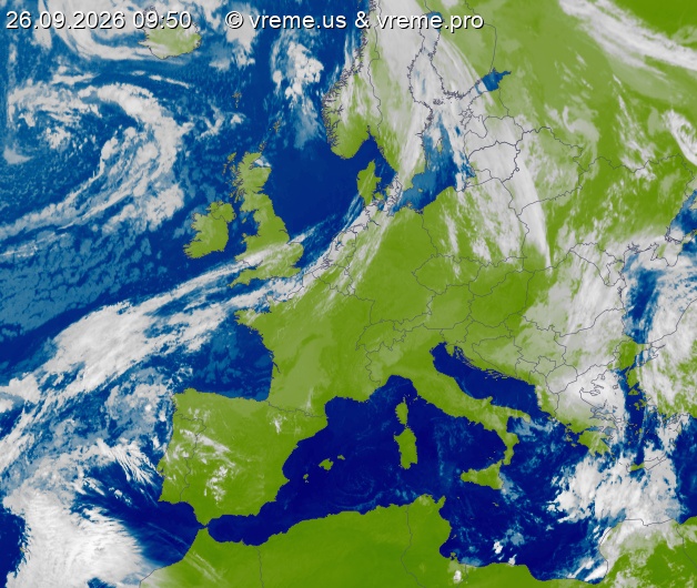 Oblačnost Evropa