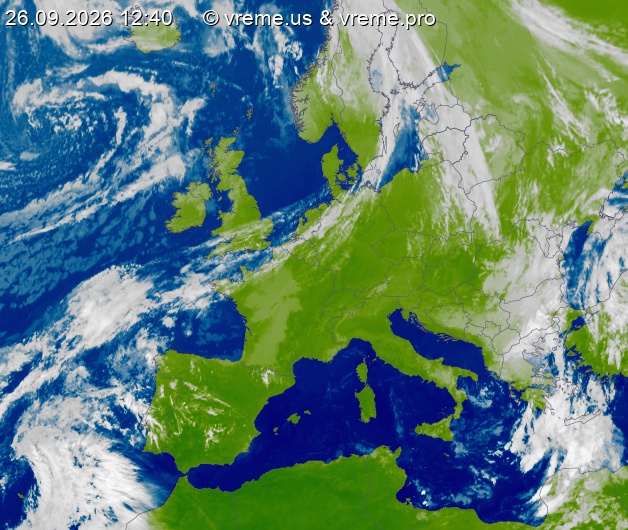 Oblačnost Evropa
