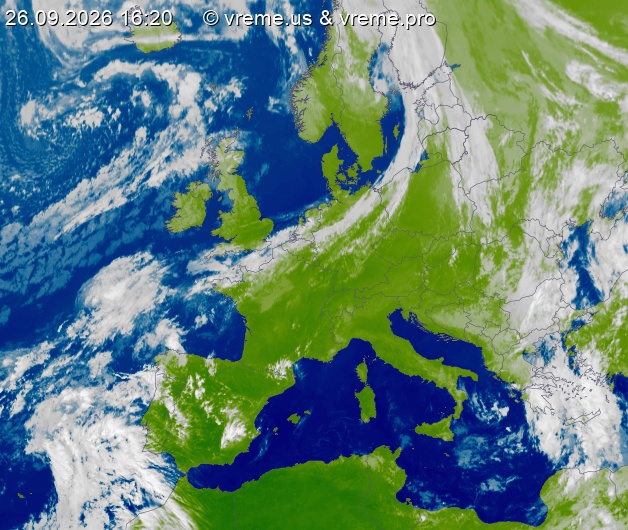 Oblačnost Evropa