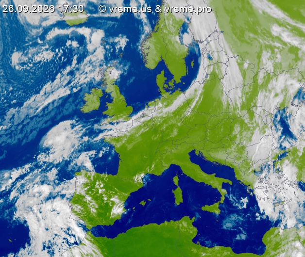 Oblačnost Evropa