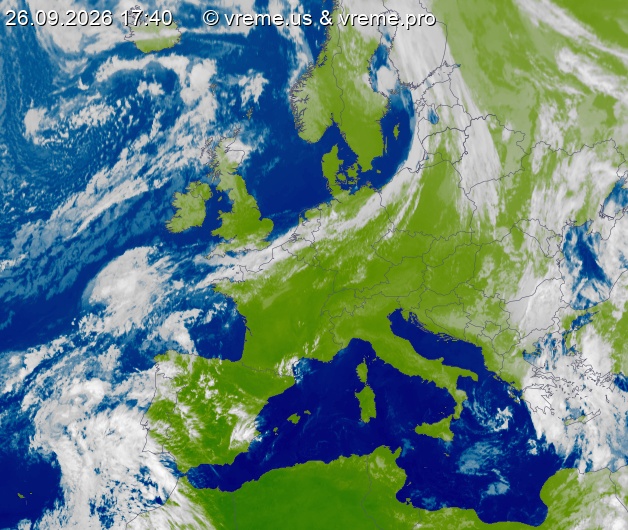 Oblačnost Evropa