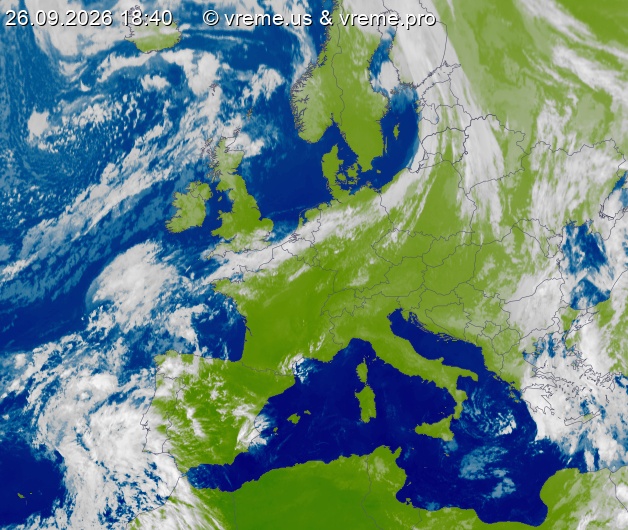 Oblačnost Evropa