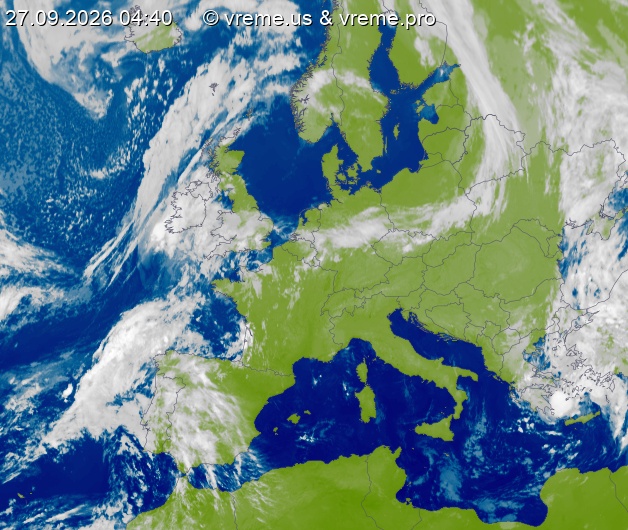 Oblačnost Evropa