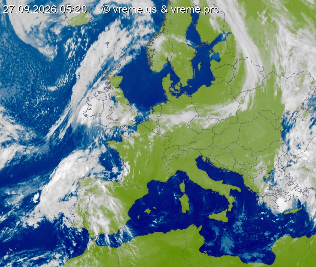 Oblačnost Evropa