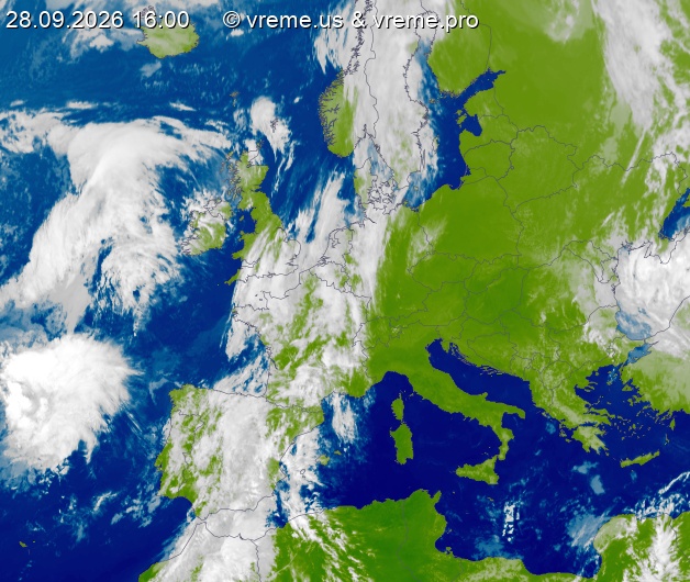 Oblačnost Evropa