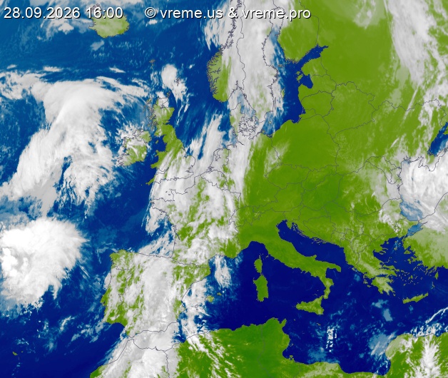 Oblačnost Evropa
