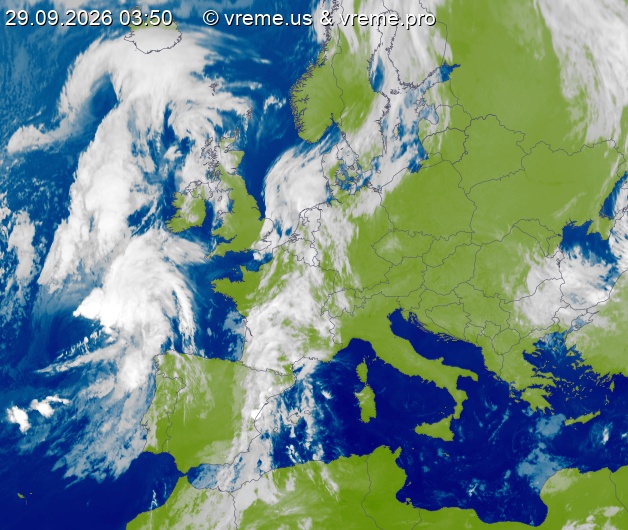Oblačnost Evropa