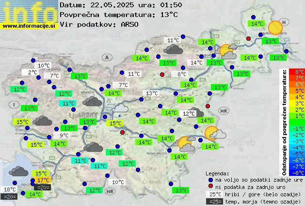 Trenutno vreme Nova Gorica