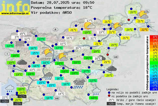 Trenutno vreme Nova Gorica