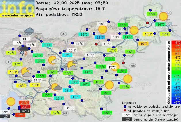 Trenutno vreme Ljubljana