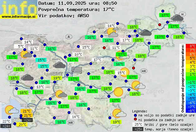 Trenutno vreme Nova Gorica