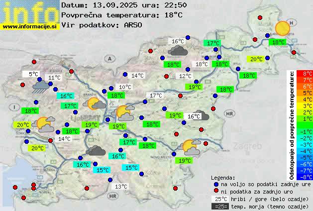 Trenutno vreme po Sloveniji