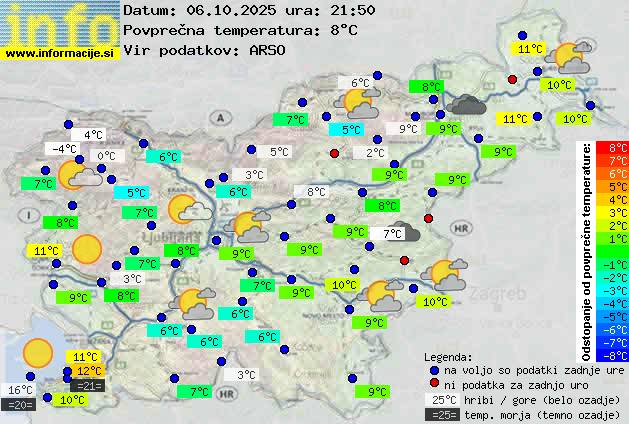 Trenutno vreme Ljubljana