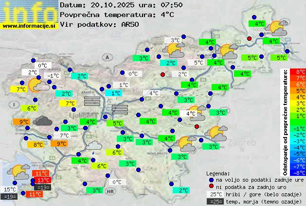 Trenutno vreme Postojna