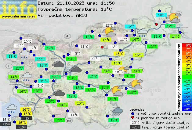 Trenutno vreme po Sloveniji