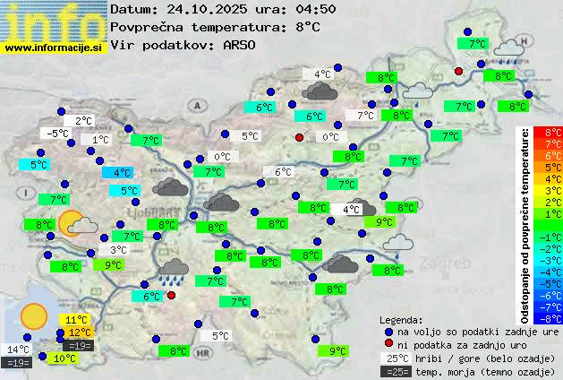 Trenutno vreme Nova Gorica