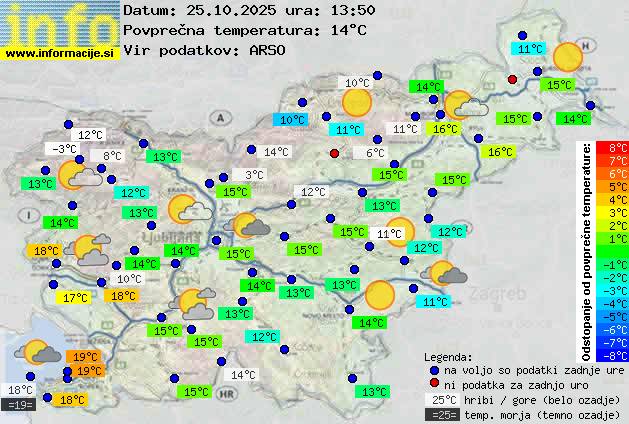 Trenutno vreme Nova Gorica