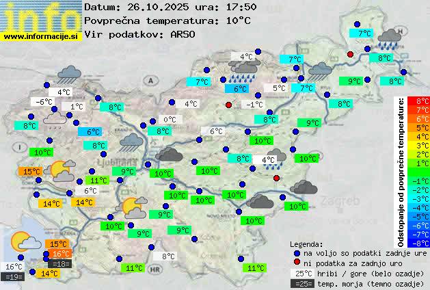 Trenutno vreme Nova Gorica