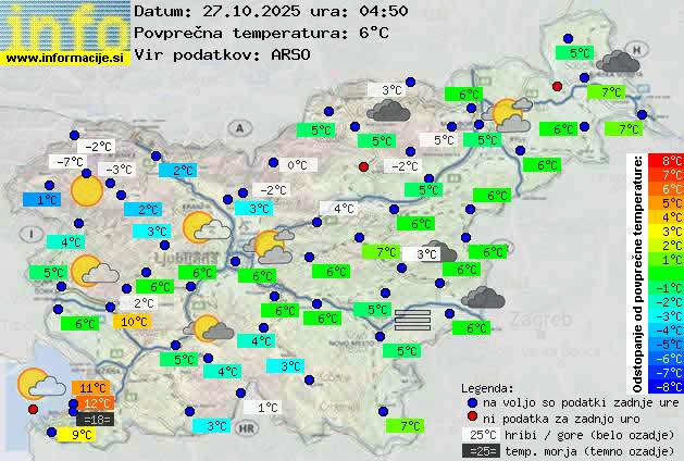 Trenutno vreme Nova Gorica