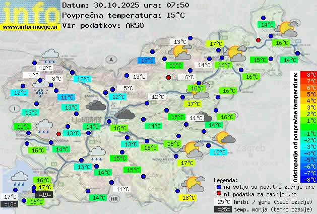 Trenutno vreme Domžale