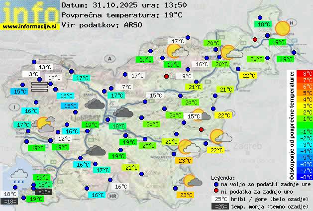 Trenutno vreme Nova Gorica