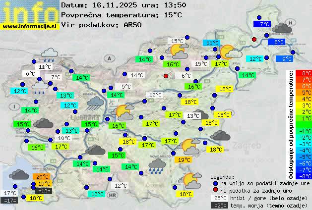 Trenutno vreme po Sloveniji
