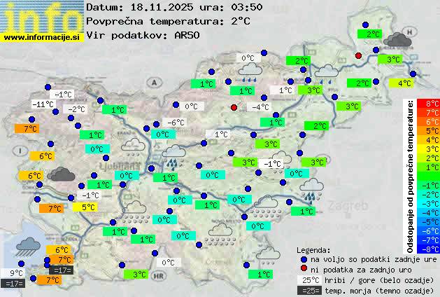 Trenutno vreme po Sloveniji