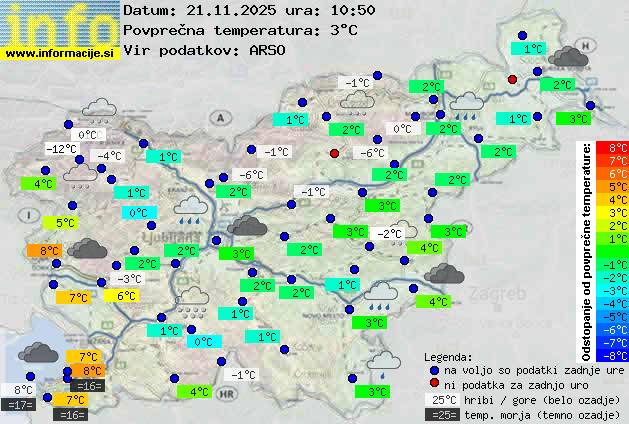 Trenutno vreme po Sloveniji