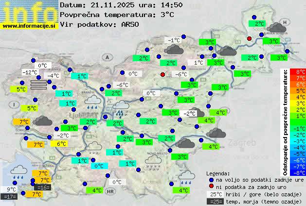 Trenutno vreme po Sloveniji