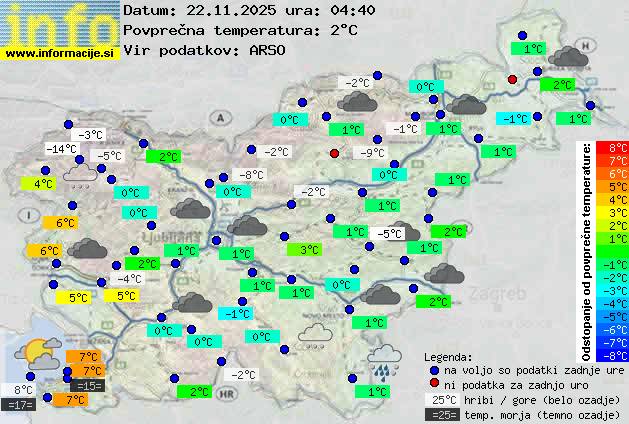 Trenutno vreme po Sloveniji