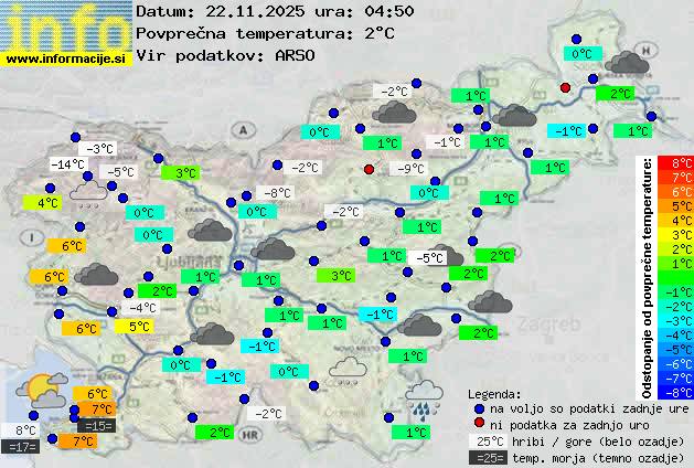 Trenutno vreme po Sloveniji