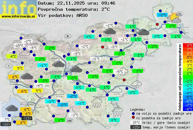 Trenutno vreme po Sloveniji