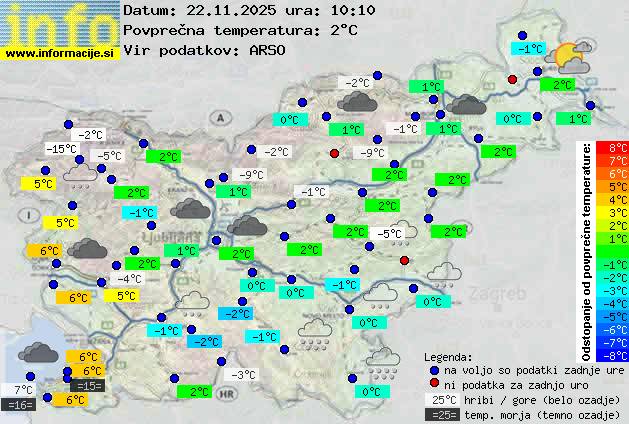 Trenutno vreme po Sloveniji