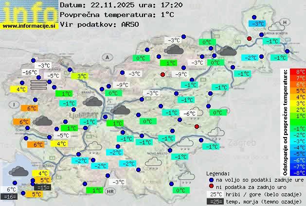 Trenutno vreme po Sloveniji