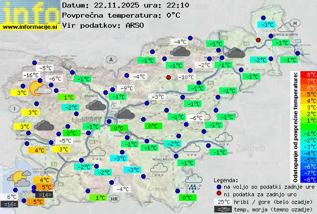 Trenutno vreme po Sloveniji