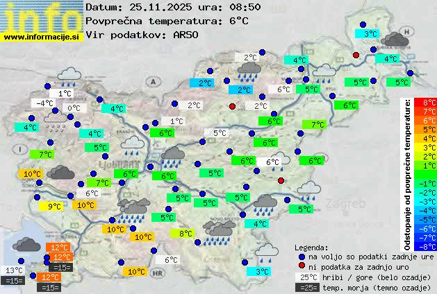 Trenutno vreme po Sloveniji