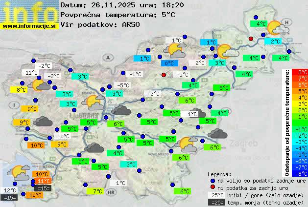 Trenutno vreme Nova Gorica