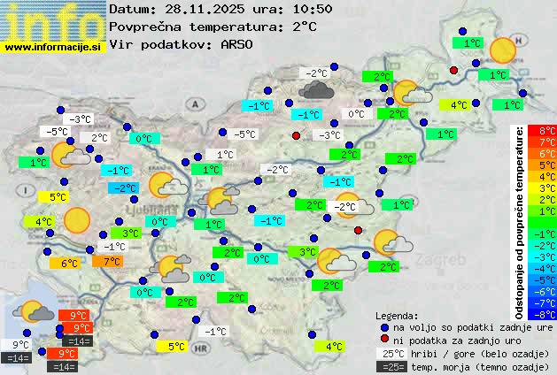 Trenutno vreme Nova Gorica