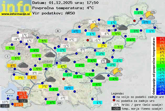 Trenutno vreme Nova Gorica