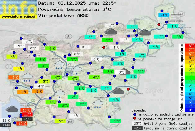 Trenutno vreme po Sloveniji