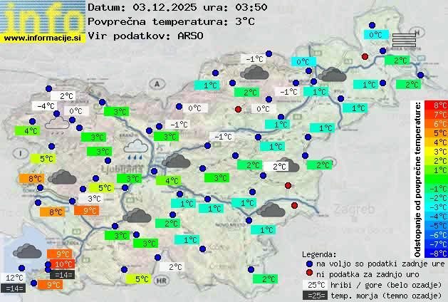 Trenutno vreme Nova Gorica