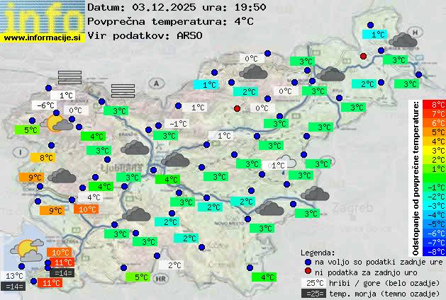 Trenutno vreme Ljubljana