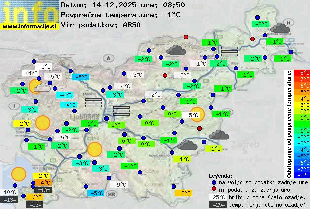 Trenutno vreme Nova Gorica